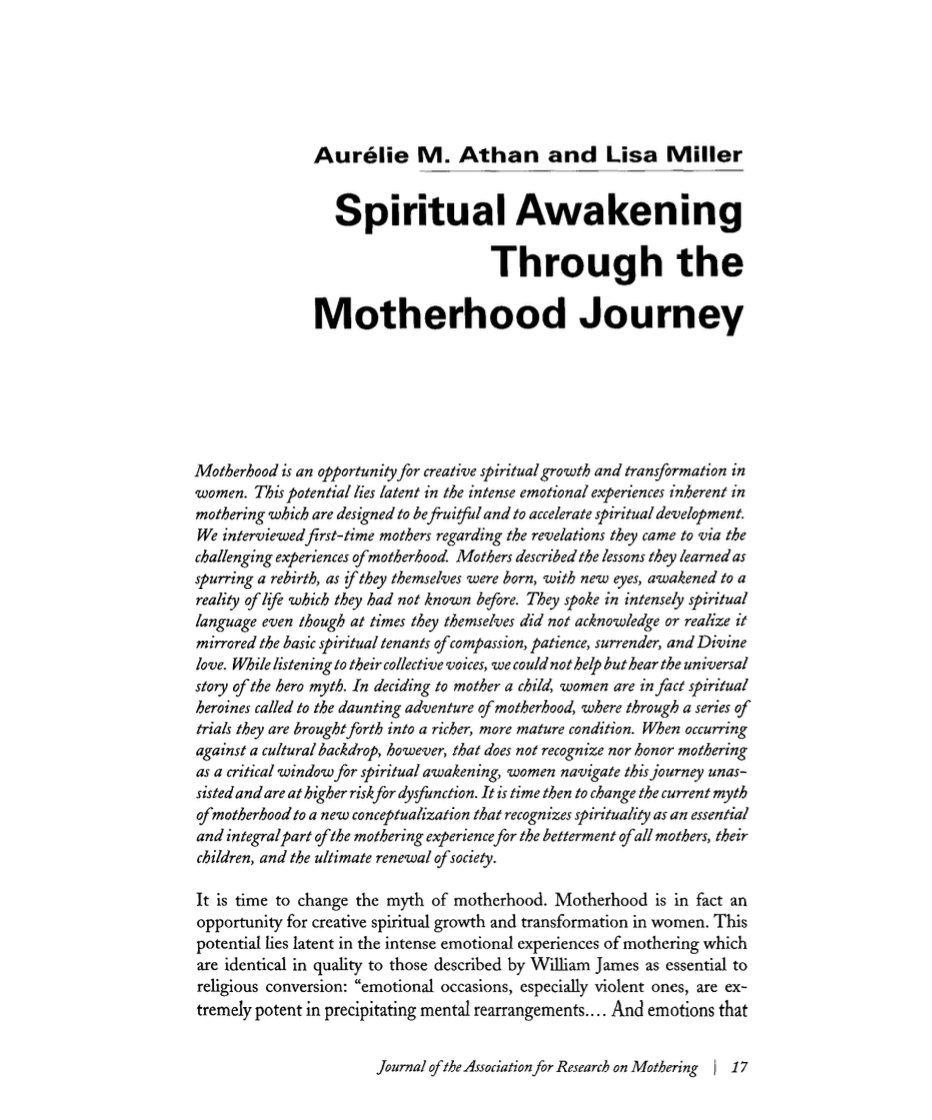 Spiritual Awakening Through the Motherhood Journey