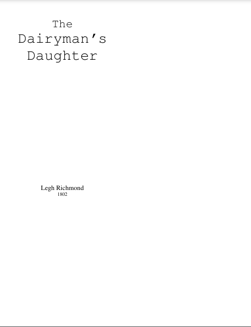 The Dairyman's Daughter
