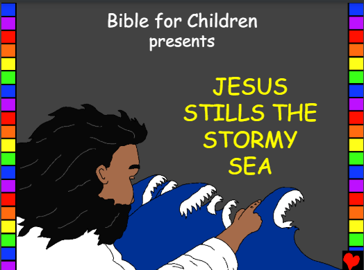 Jesus stills the stormy sea